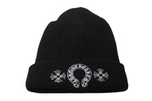 画像をギャラリービューアに読み込む, Chrome Hearts クロムハーツ WOOL WATCH CAP ニット帽 帽子 ホースシュー U.S.A製 ブラック ホワイト サイズOS 美品 中古 4c070458