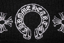 画像をギャラリービューアに読み込む, Chrome Hearts クロムハーツ WOOL WATCH CAP ニット帽 帽子 ホースシュー U.S.A製 ブラック ホワイト サイズOS 美品 中古 4c070458