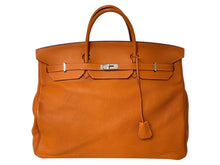 Load image into Gallery viewer, HERMES エルメス BIRKIN バーキン55 ハンドバッグ トゴ オレンジ シルバー金具 ◻︎I刻印 美品 中古 4c070461