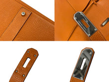 Load image into Gallery viewer, HERMES エルメス BIRKIN バーキン55 ハンドバッグ トゴ オレンジ シルバー金具 ◻︎I刻印 美品 中古 4c070461