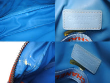 画像をギャラリービューアに読み込む, CHANEL シャネル スポーツライン ショルダーバッグ 7番台 ココマーク ナイロンキャンバス ブルー レッド 良品 中古 4c070463