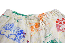 Load image into Gallery viewer, GUCCI × Disney グッチ × ディズニー オーバーサイズ ボウリングパンツ ショートパンツ 604046 サイズ44 ベージュ リネン 中古 4c070466