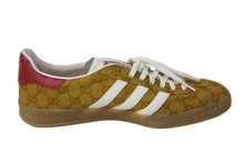 Load image into Gallery viewer, GUCCI × adidas グッチ アディダス GG柄 Gazelle スニーカー ブラウン 靴 ロゴ ガゼル キャンバス レザー HQ8850 サイズ28cm 中古 4c070467