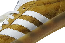 Load image into Gallery viewer, GUCCI × adidas グッチ アディダス GG柄 Gazelle スニーカー ブラウン 靴 ロゴ ガゼル キャンバス レザー HQ8850 サイズ28cm 中古 4c070467