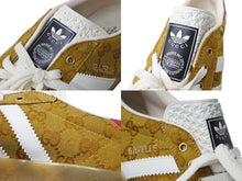 Load image into Gallery viewer, GUCCI × adidas グッチ アディダス GG柄 Gazelle スニーカー ブラウン 靴 ロゴ ガゼル キャンバス レザー HQ8850 サイズ28cm 中古 4c070467