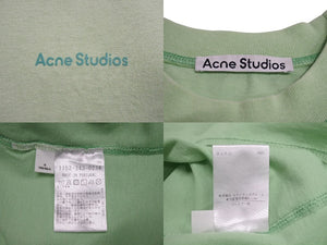 極美品 ACNE STUDIOS アクネストゥディオズ 半袖Ｔシャツ 1152-343-0274 サイズS グリーン ロゴプリント 中古 4c070479