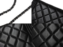 画像をギャラリービューアに読み込む, CHANEL シャネル ボーイシャネル ショルダーバッグ チェーンウォレット 19番台 ラムスキン ブラック シルバー 美品 中古 4c070487