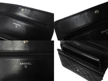 画像をギャラリービューアに読み込む, CHANEL シャネル ボーイシャネル ショルダーバッグ チェーンウォレット 19番台 ラムスキン ブラック シルバー 美品 中古 4c070487