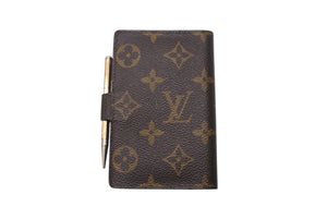 LOUIS VUITTON ルイヴィトン アジェンダ ミニ 手帳カバー R20007 ブラウン PVC レザー ペン付き ゴールド金具 中古 4c070491