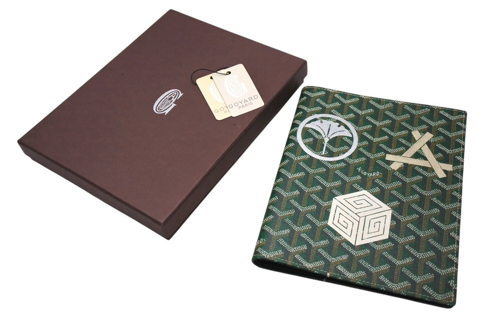 新品未使用 GOYARD ゴヤール カスティリオーネ カバー 手帳カバー CASTIGMMLTY09CL09X マーカージュ グリーン PVC レザー 中古 4c070493