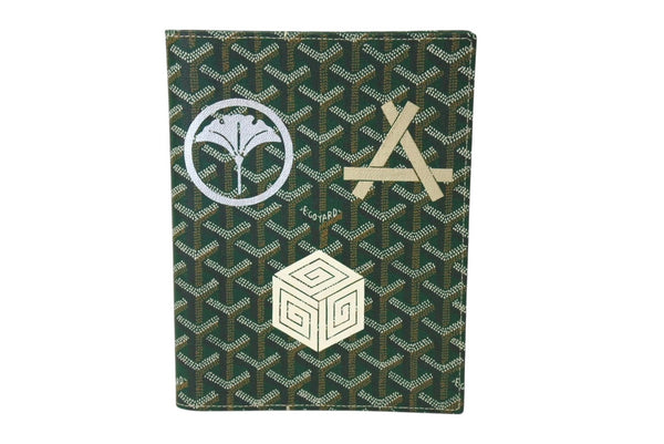 New and unused GOYARD Castiglione Cover Notebook Cover CASTIGMMLTY09CL09X Markage Green PVC Leather Used 4c070493