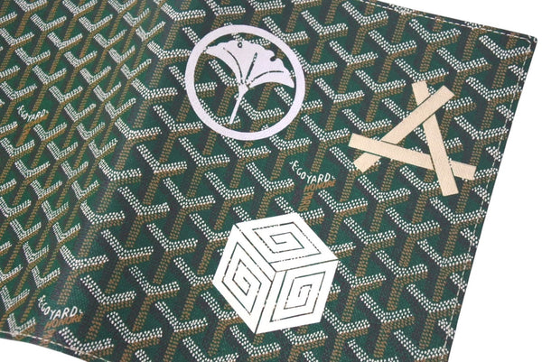 New and unused GOYARD Castiglione Cover Notebook Cover CASTIGMMLTY09CL09X Markage Green PVC Leather Used 4c070493