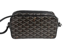 Load image into Gallery viewer, GOYARD ゴヤール カップヴェールPMバッグ ショルダーバッグ CAPVE2PMLTY01CL01P ブラック PVC レザー シルバー金具 美品 中古 4c070506