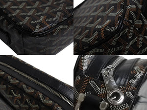 GOYARD ゴヤール カップヴェールPMバッグ ショルダーバッグ CAPVE2PMLTY01CL01P ブラック PVC レザー シルバー金具 美品 中古 4c070506