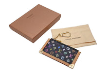 Load image into Gallery viewer, 極美品 LOUIS VUITTON ルイヴィトン ポシェットクレ コインケース モノグラム マルチカラー 村上隆 M92654 ゴールド金具 中古 4c070508