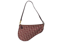 画像をギャラリービューアに読み込む, Christian Dior クリスチャンディオール サドルポーチ ワンショルダーバッグ トロッター MC 1022 ボルドー 美品 中古 4c070513