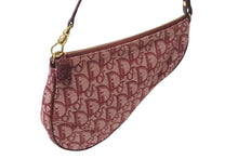 画像をギャラリービューアに読み込む, Christian Dior クリスチャンディオール サドルポーチ ワンショルダーバッグ トロッター MC 1022 ボルドー 美品 中古 4c070513