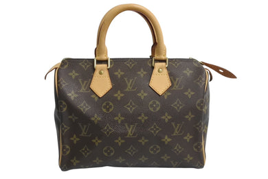 LOUISVUITTON ルイヴィトン スピーディ25 ハンドバッグ ボストンバッグ型 モノグラム M41528 ブラウン ゴールド金具 美品 中古 4c070521