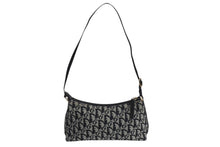 Load image into Gallery viewer, Christian Dior クリスチャンディオール ワンショルダーバッグ トロッター PZ0092 キャンバス レザー ブラック グレー 美品 中古 4c070523