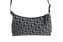Load image into Gallery viewer, Christian Dior クリスチャンディオール ワンショルダーバッグ トロッター PZ0092 キャンバス レザー ブラック グレー 美品 中古 4c070523
