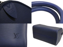 画像をギャラリービューアに読み込む, LOUIS VUITTON ルイヴィトン スピーディ25 M5923G ハンドバッグ ブルー シルバー金具 エピレザー 美品 中古 4c070524