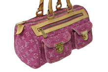 Load image into Gallery viewer, 極美品 LOUIS VUITTON ルイヴィトン ネオスピーディ ハンドバッグ M95214 モノグラムデニム ゴールド金具 ピンク 中古 4c070526