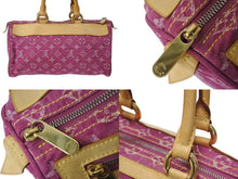 Load image into Gallery viewer, 極美品 LOUIS VUITTON ルイヴィトン ネオスピーディ ハンドバッグ M95214 モノグラムデニム ゴールド金具 ピンク 中古 4c070526