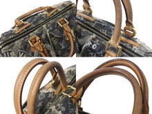 Load image into Gallery viewer, LOUISVUITTON ルイヴィトン スピーディ30 ボストンバッグ パッチワーク M95381 モノグラムデニム ブラック 中古 4c070530