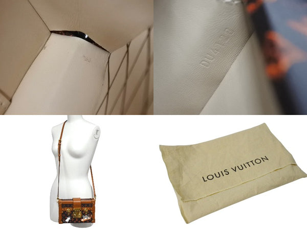 Very Good Condition LOUIS VUITTON Mini Trunk Shoulder Bag M44407 Catgram Monogram Brown PVC Leather Used 4c070531