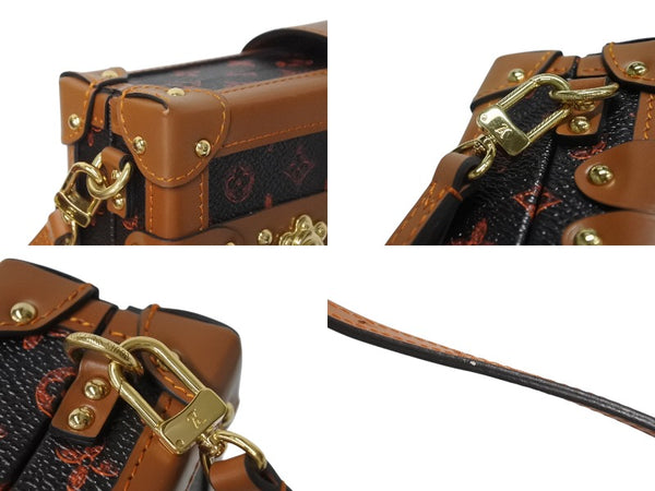 Very Good Condition LOUIS VUITTON Mini Trunk Shoulder Bag M44407 Catgram Monogram Brown PVC Leather Used 4c070531