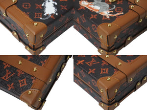 Very Good Condition LOUIS VUITTON Mini Trunk Shoulder Bag M44407 Catgram Monogram Brown PVC Leather Used 4c070531