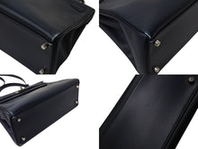 画像をギャラリービューアに読み込む, HERMES エルメス ケリー28 外縫い ブルーニュイ ◻︎D刻印 カーフスキン ゴールド金具 V金具 ハンドバッグ 中古 4c070535