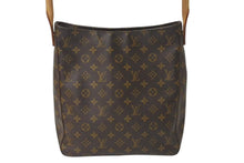 画像をギャラリービューアに読み込む, LOUIS VUITTON ルイヴィトン ルーピングGM ハンドバッグ モノグラム M51145 ブラウン ゴールド金具 美品 中古 4c070543