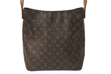 画像をギャラリービューアに読み込む, LOUIS VUITTON ルイヴィトン ルーピングGM ハンドバッグ モノグラム M51145 ブラウン ゴールド金具 美品 中古 4c070543
