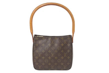 Load image into Gallery viewer, LOUIS VUITTON ルイヴィトン ルーピングMM ハンドバッグ M51146 モノグラム ゴールド金具 ブラウン 美品 中古 4c070563