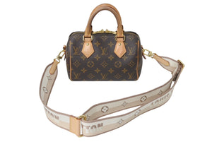 LOUIS VUITTON ルイヴィトン スピーディ バンドリエール20 2WAY ショルダーバッグ M46222 ブラウン ゴールド金具 美品 中古 4c070566