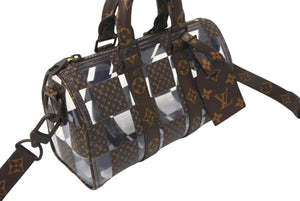 未使用品 LOUIS VUITTON ルイヴィトン キーポルバンドリエール25 2WAY ボストンバッグ モノグラムチェス 22AW M20872 中古 4c070568