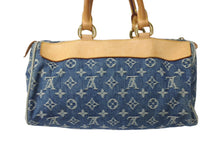 Load image into Gallery viewer, LOUIS VUITTON ルイヴィトン ハンドバッグ ネオスピーディ M95019 モノグラムデニム ゴールド金具 美品 中古 4c070573