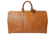 画像をギャラリービューアに読み込む, LOUIS VUITTON ルイヴィトン キーポル45 ボストンバッグ M42978 エピレザー ジパングゴールド 美品 中古 4c070574