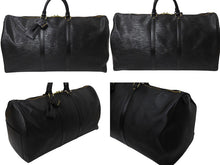 画像をギャラリービューアに読み込む, LOUIS VUITTON ルイヴィトン キーポル55 ボストンバッグ ゴールド金具 M59052 エピレザーブラック 美品 中古 4c070584