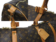 画像をギャラリービューアに読み込む, LOUIS VUITTON ルイヴィトン キーポルバンドリエール55 ボストンバッグ M41414 モノグラム PVC レザー ブラウン 美品 中古 4c070585