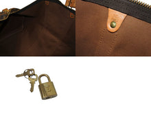 画像をギャラリービューアに読み込む, LOUIS VUITTON ルイヴィトン キーポルバンドリエール55 ボストンバッグ M41414 モノグラム PVC レザー ブラウン 美品 中古 4c070585