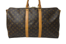 画像をギャラリービューアに読み込む, LOUIS VUITTON ルイヴィトン ボストンバッグ キーポルバンドリエール45 モノグラム M41418 ブラウン ゴールド金具 美品 中古 4c070586