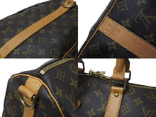画像をギャラリービューアに読み込む, LOUIS VUITTON ルイヴィトン ボストンバッグ キーポルバンドリエール45 モノグラム M41418 ブラウン ゴールド金具 美品 中古 4c070586