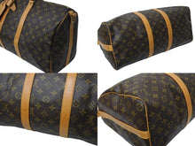 画像をギャラリービューアに読み込む, LOUIS VUITTON ルイヴィトン ボストンバッグ キーポルバンドリエール45 モノグラム M41418 ブラウン ゴールド金具 美品 中古 4c070586