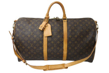 画像をギャラリービューアに読み込む, LOUIS VUITTON ルイヴィトン モノグラム キーポル55 ボストンバッグ ブラウン ロゴ ゴールド金具 M41414 美品 中古 4c070587