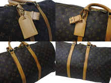 画像をギャラリービューアに読み込む, LOUIS VUITTON ルイヴィトン モノグラム キーポル55 ボストンバッグ ブラウン ロゴ ゴールド金具 M41414 美品 中古 4c070587