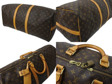 画像をギャラリービューアに読み込む, LOUIS VUITTON ルイヴィトン モノグラム キーポル55 ボストンバッグ ブラウン ロゴ ゴールド金具 M41414 美品 中古 4c070587
