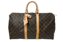 Load image into Gallery viewer, 新品同様 LOUIS VUITTON ルイヴィトン モノグラム キーポル45 ボストンバッグ M41428 ブラウン ゴールド金具 中古 4c070589