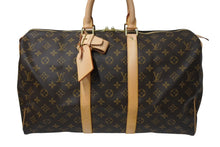 Load image into Gallery viewer, 新品同様 LOUIS VUITTON ルイヴィトン モノグラム キーポル45 ボストンバッグ M41428 ブラウン ゴールド金具 中古 4c070589